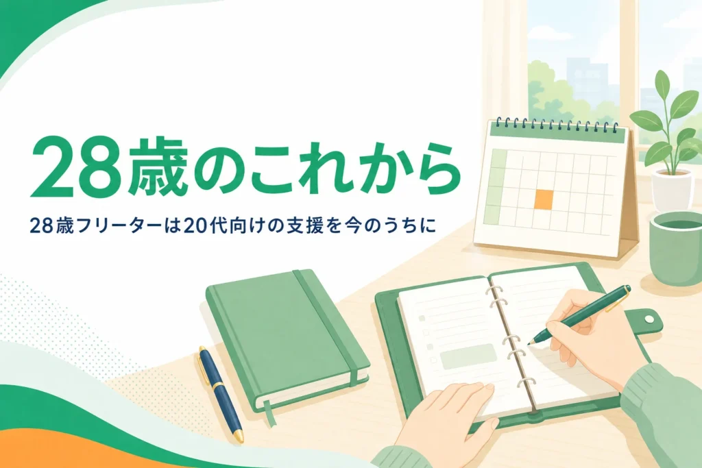 28歳フリーターが20代向けの支援を使って就職を進める記事のアイキャッチ