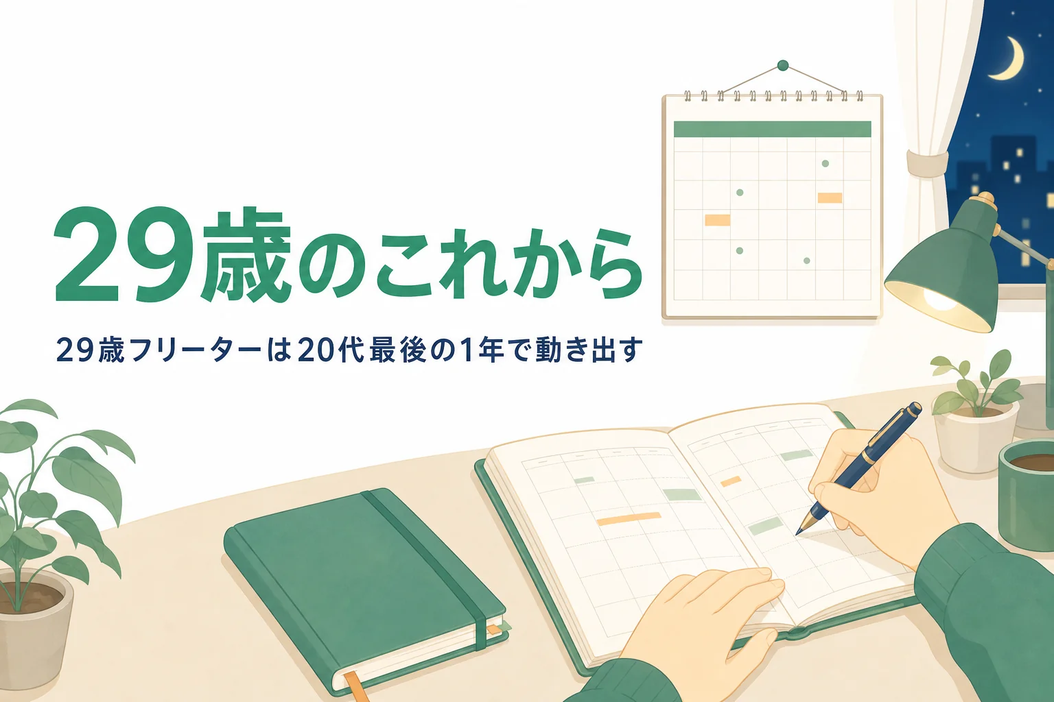 29歳フリーターが20代最後の1年で就職を進める計画を立てる記事のアイキャッチ