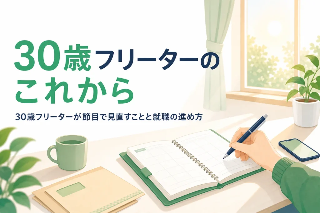 30歳フリーターが節目で確かめたいことと就職の進め方を紹介する記事のアイキャッチ