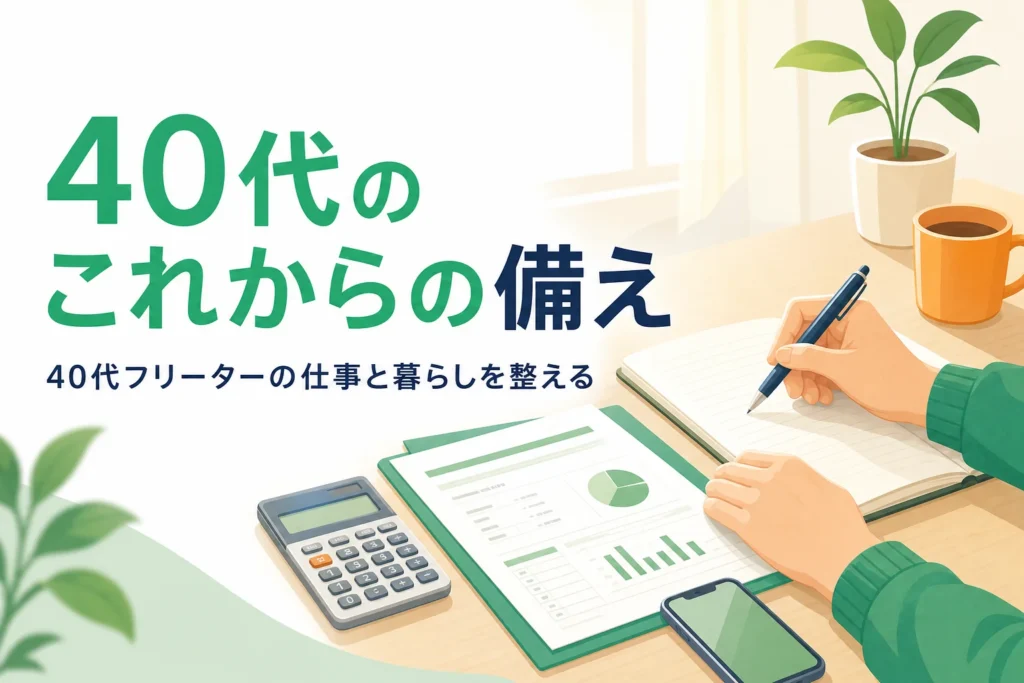 40代フリーターの仕事探しと年金・保険の備えを紹介する記事のアイキャッチ