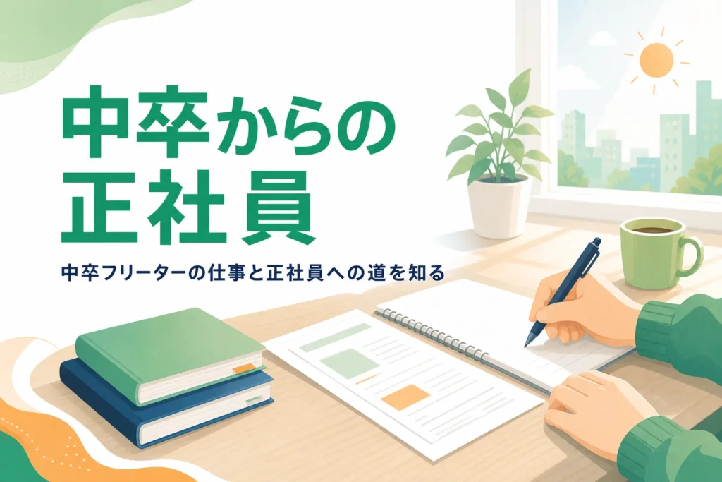 中卒フリーターが仕事の探し方と選択肢を広げる道を考える記事のアイキャッチ