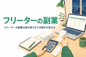 フリーターの副業と確定申告の考え方を紹介する記事のアイキャッチ