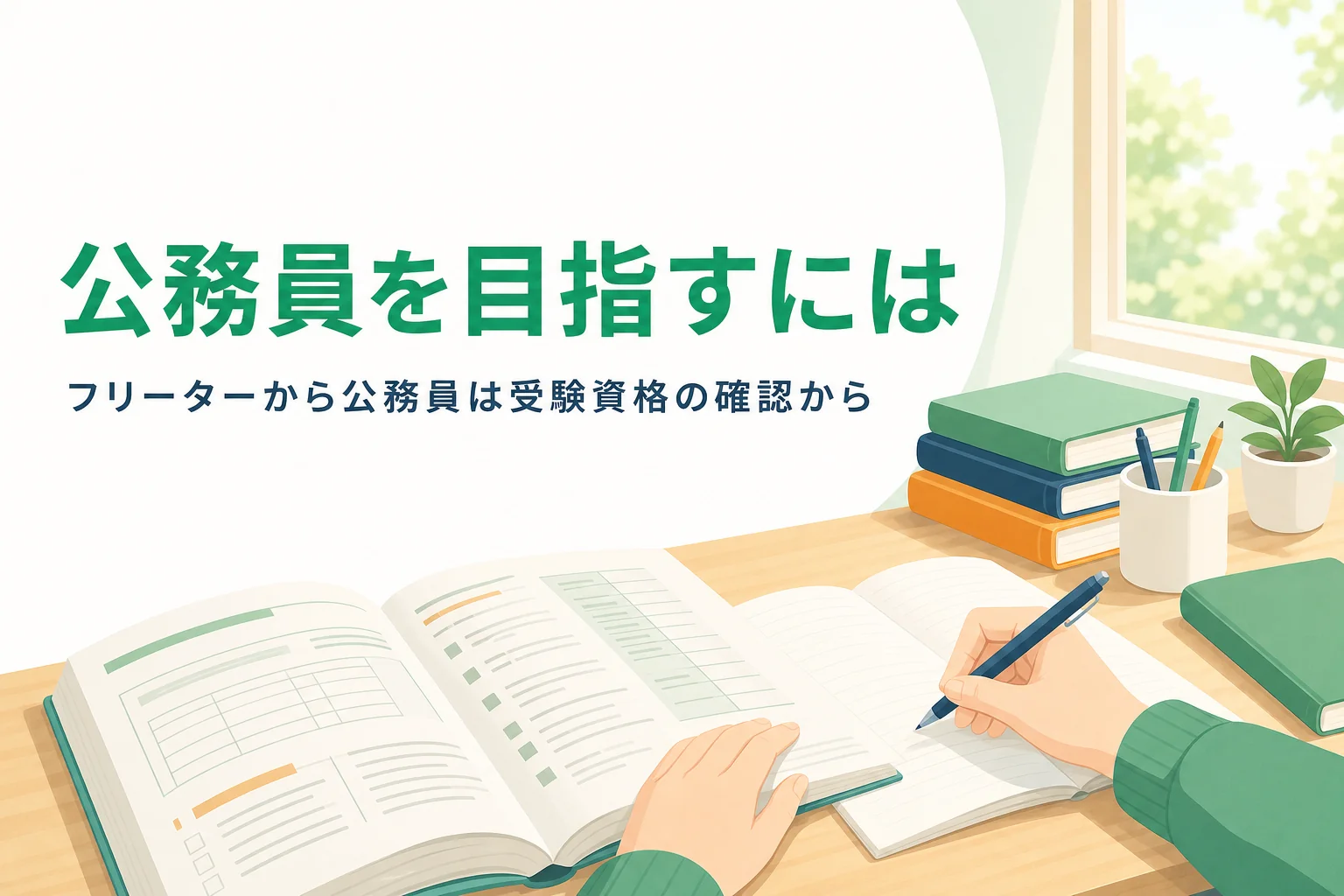 フリーターから公務員になるための受験資格と準備を紹介する記事のアイキャッチ