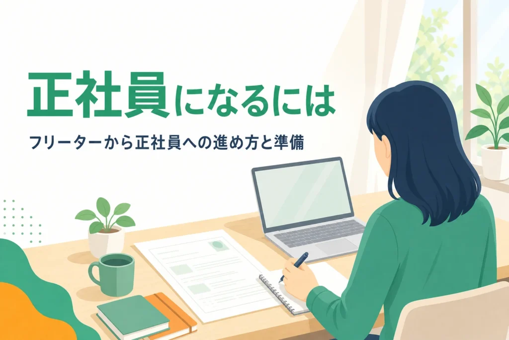 フリーターから正社員になるための進め方と準備を紹介する記事のアイキャッチ