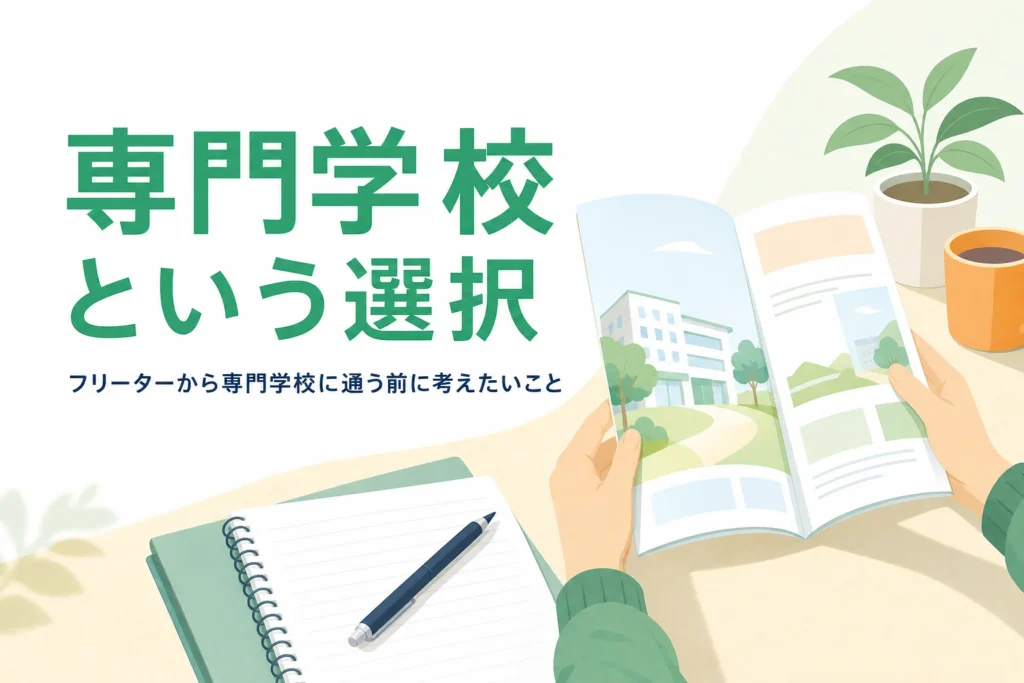 フリーターから専門学校に通うかを費用と制度から考える記事のアイキャッチ