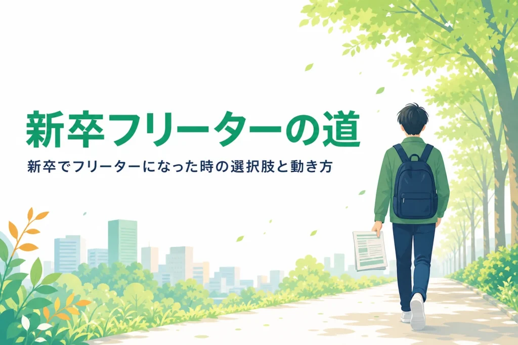新卒でフリーターになった人の選択肢と動き方を紹介する記事のアイキャッチ
