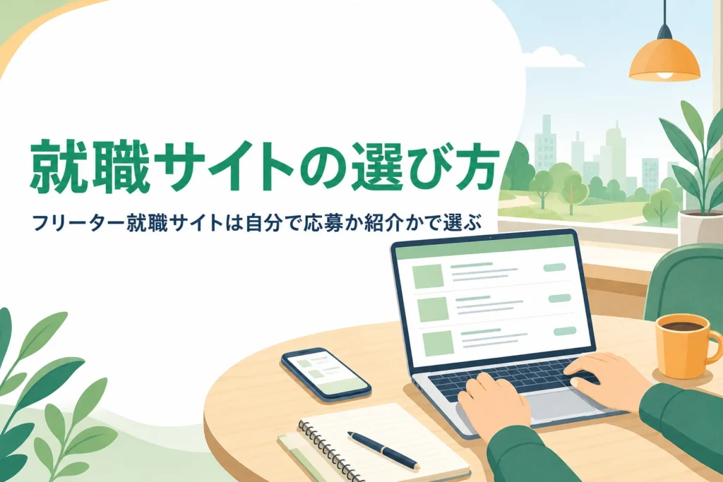 フリーター向けの就職サイト・就活サイトの選び方を紹介する記事のアイキャッチ