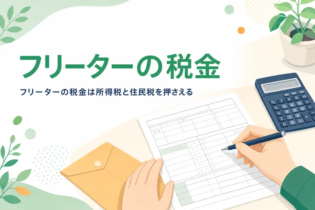 フリーターの所得税・住民税と確定申告の考え方を紹介する記事のアイキャッチ