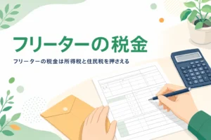 フリーターの所得税・住民税と確定申告の考え方を紹介する記事のアイキャッチ